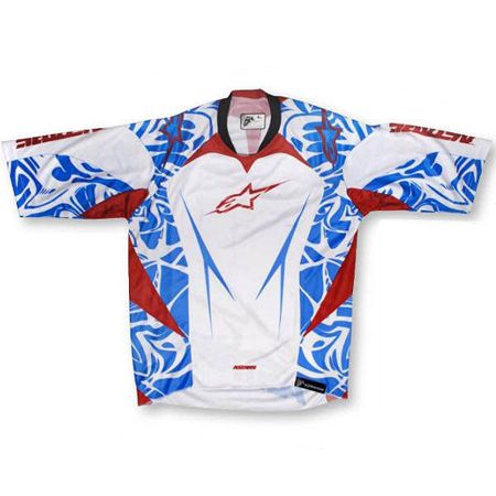 Koszulka Alpinestars Gravity 3/4 Jersey (biały/niebieski)