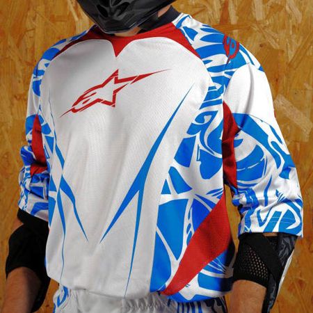 Koszulka Alpinestars Gravity 3/4 Jersey (biały/niebieski)