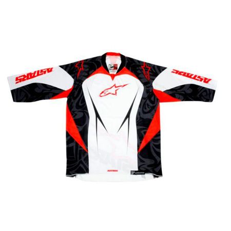 Koszulka Alpinestars Gravity 3/4 Jersey (biały/czarny/czerwony)