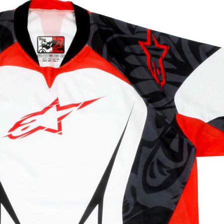 Koszulka Alpinestars Gravity 3/4 Jersey (biały/czarny/czerwony)