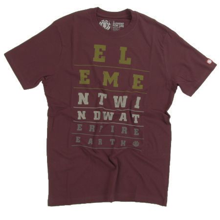 T-Shirt Element Chart (vintage red)