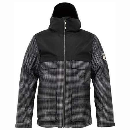Męska Kurtka snowboardowa Burton Arctic (true black gingham fade / true black)