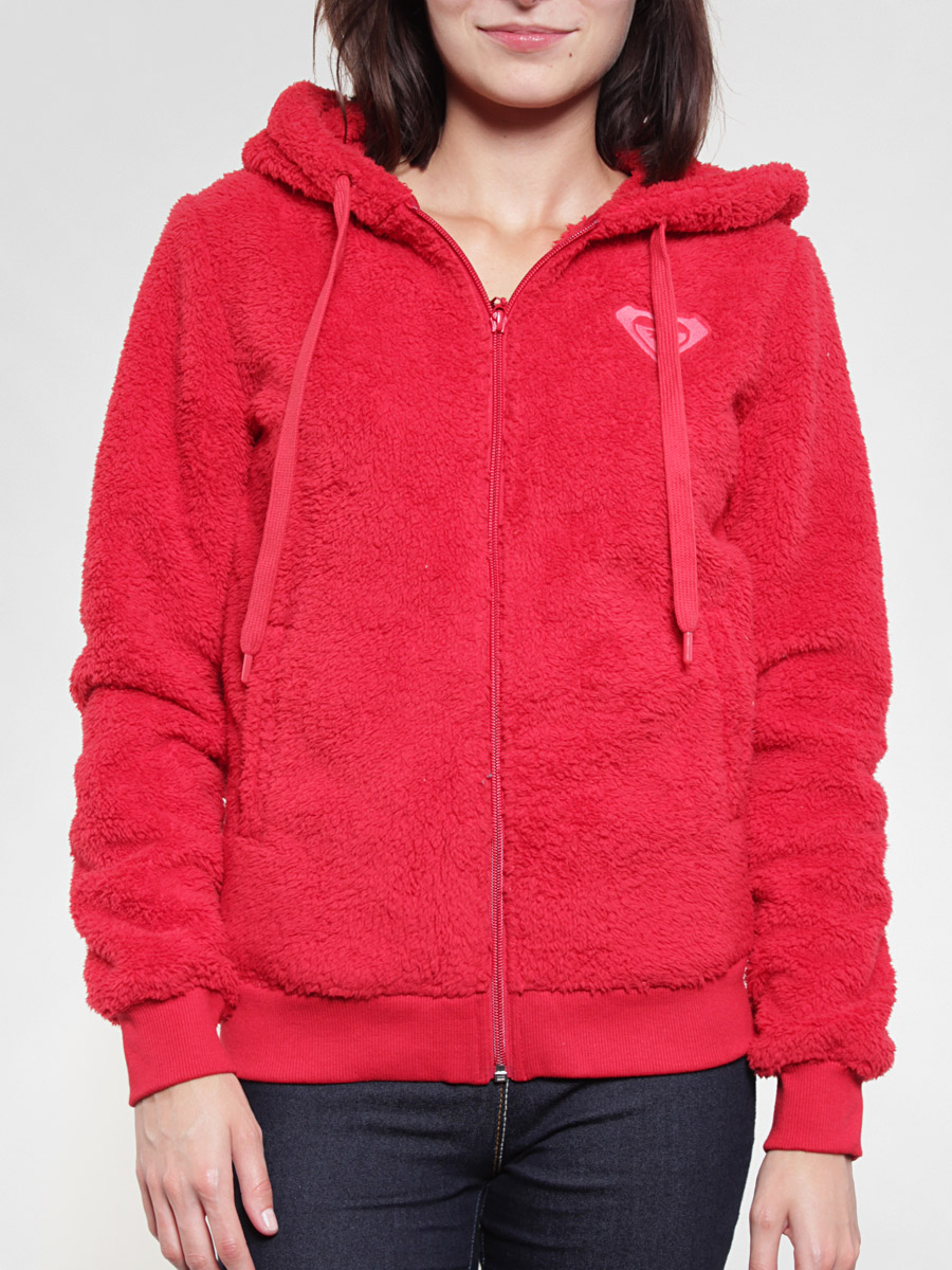 Polarowa bluza z kapturem Roxy ZHD 053 Wmn (red)