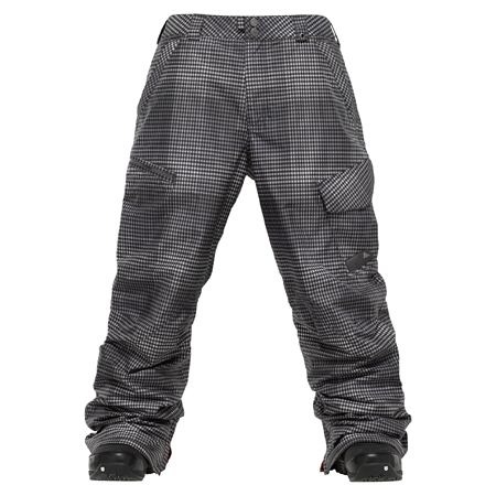 Męskie Spodnie snowboardowe Burton Poacher Insulated (true black gingham fade)