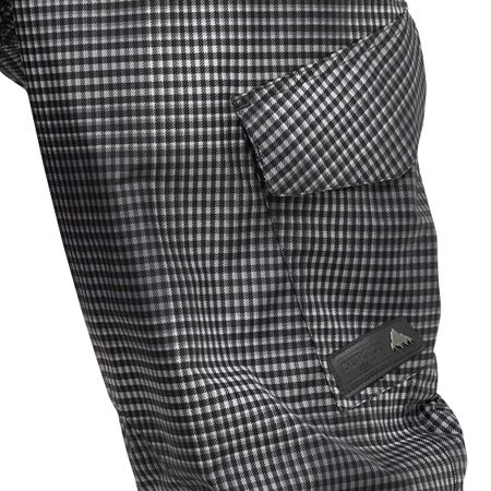 Męskie Spodnie snowboardowe Burton Poacher Insulated (true black gingham fade)