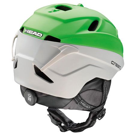 Męski Kask ochronny Head Crest (white/green) - 320321