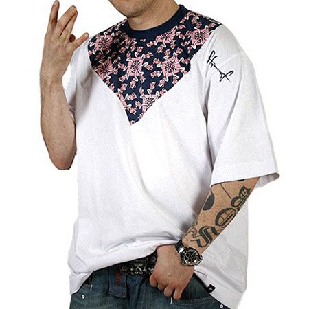 T-Shirt StoProcent Premium Bandana (biało-granatowy)