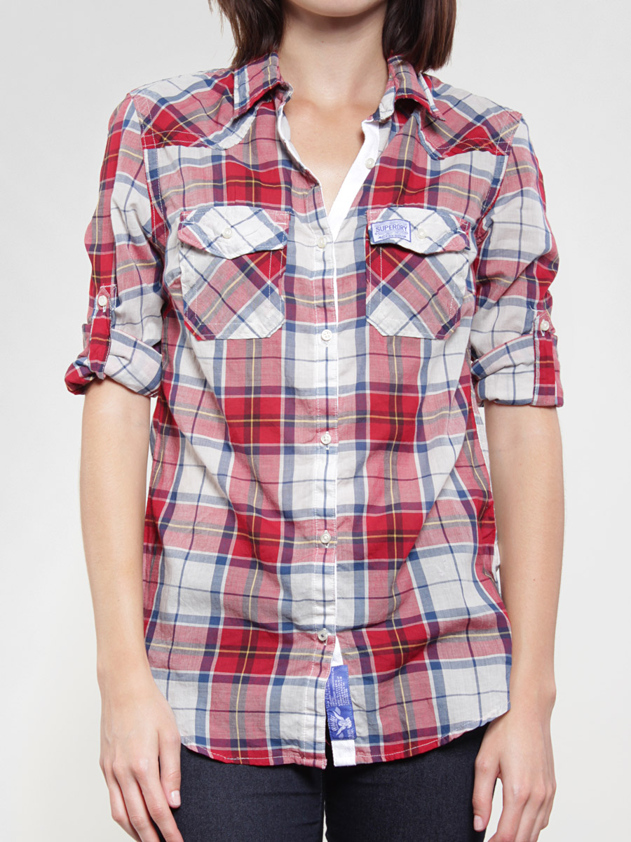 Koszula Superdry Sheer Calamity Shirt Wmn (dixie red)