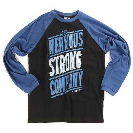 Longsleeve Nervous Block (black/royal)