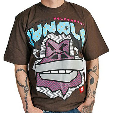 T-Shirt StoProcent MUSIC Raster Monkey (brown)