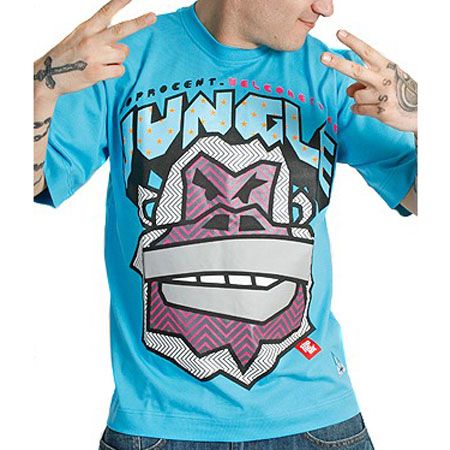 T-Shirt StoProcent MUSIC Raster Monkey (blue)