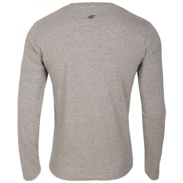Koszulka męska z długim rękawem 4F TSML006 (szary melanż)