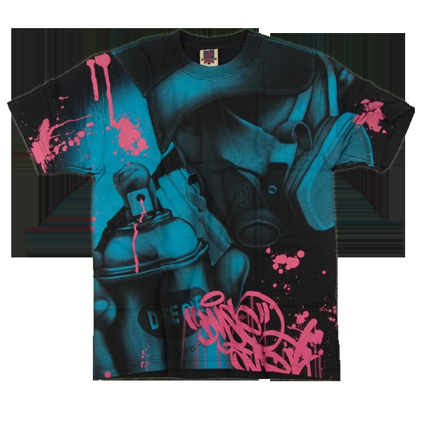 T-Shirt Dyse One Graff Head (blu/pink)