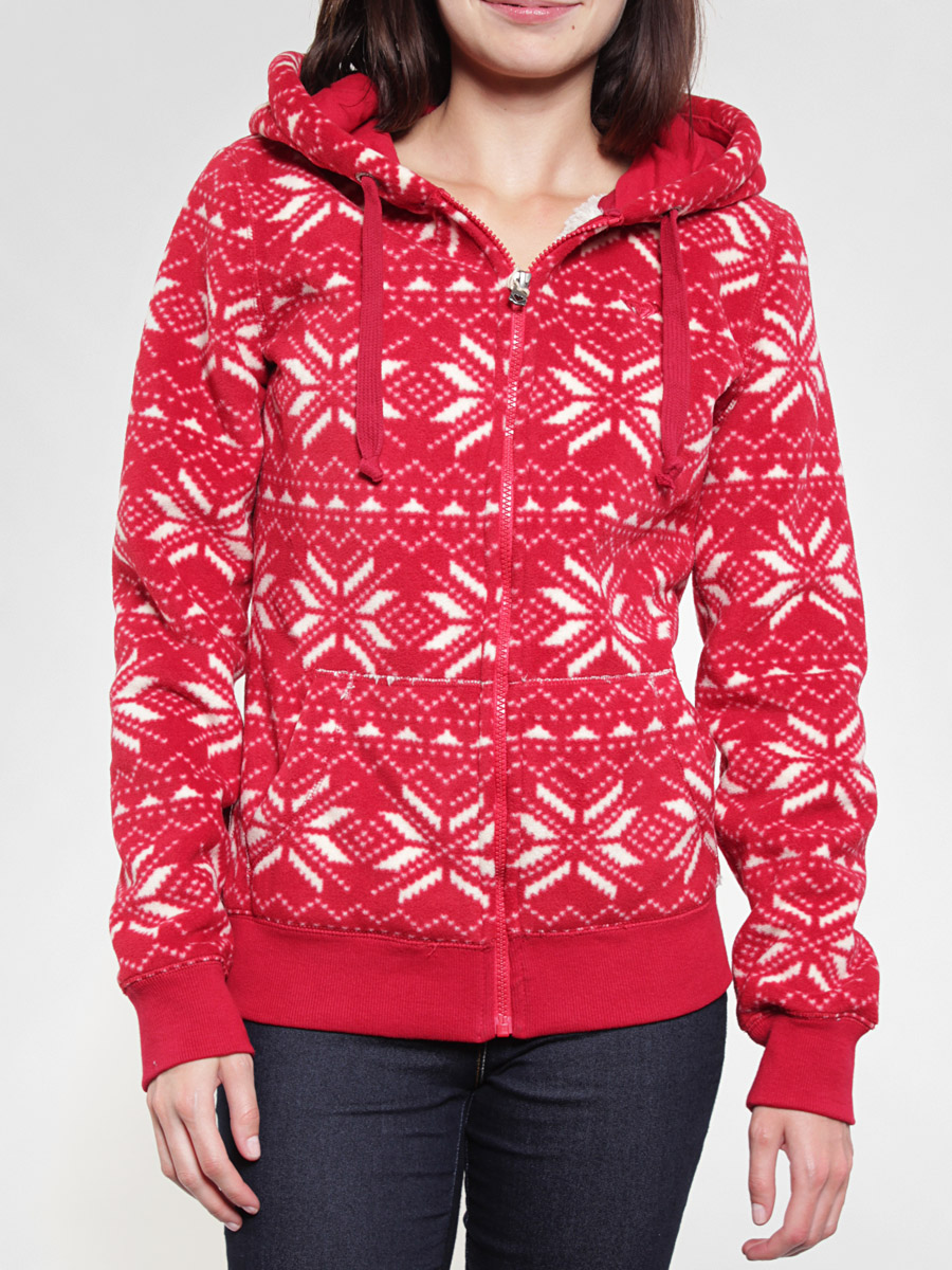 Polarowa bluza z kapturem Roxy XKWPO243 Wmn (jacq prt kkr)