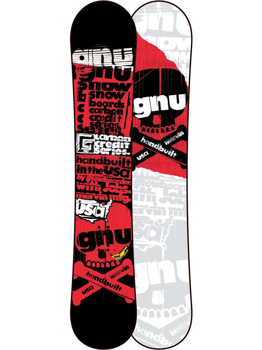 Deska snowboardowa Gnu Carbon Credit BTX 153 - czerwony (red)