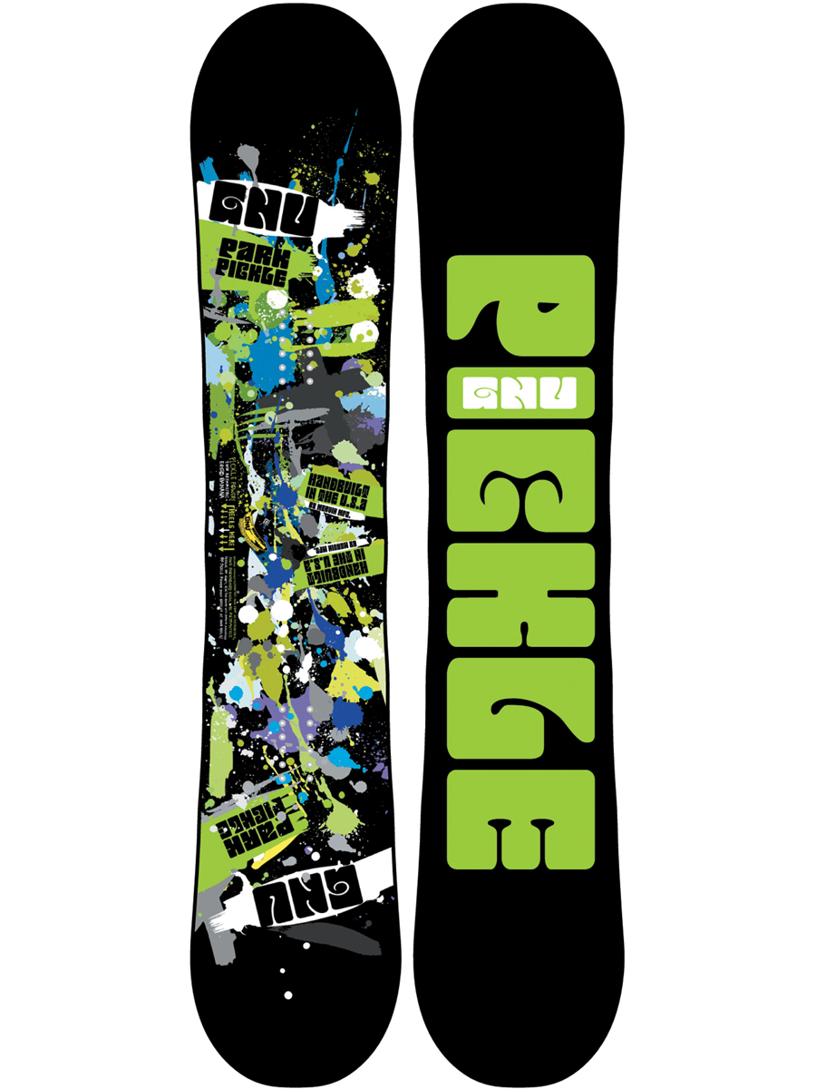 スノーボード GNU PARK PICKLE 153 Deska snowboardowa Gnu Park Pickle BTX 153 - czarny (ast)