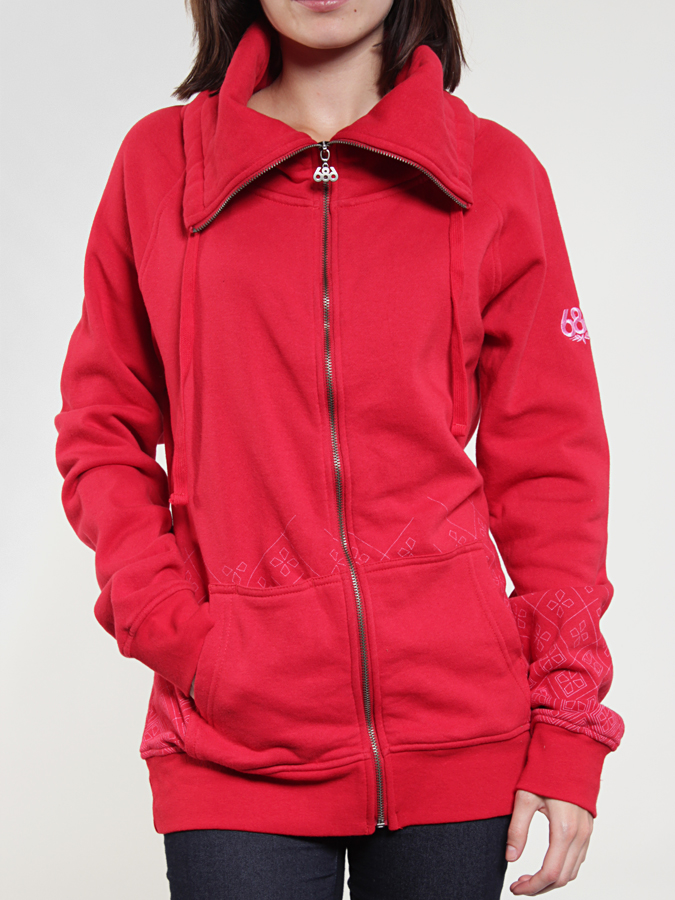 Bluza 686 Crystal High Collar Wmn (red)