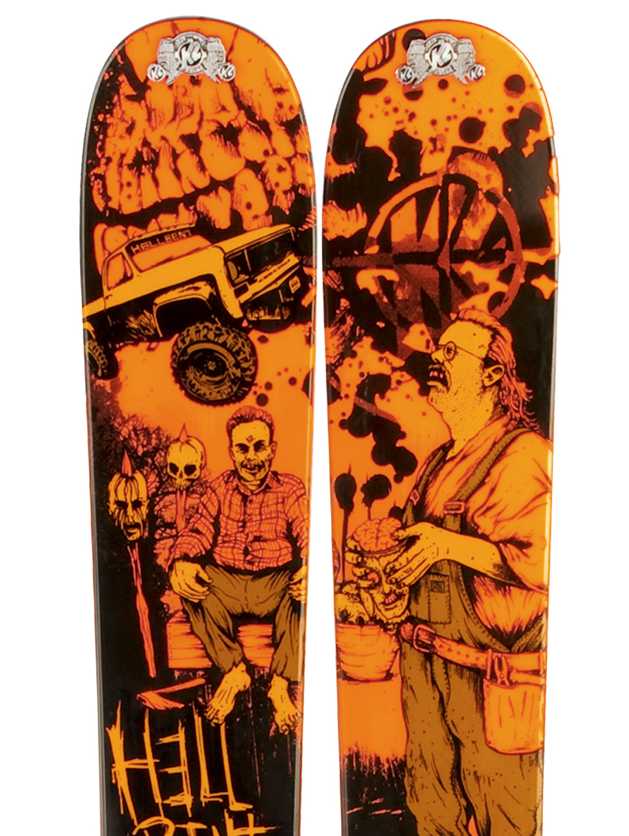 Narty freestylowe K2 Hellbent z wiązaniami Marker SchizoFrantic 130 mm