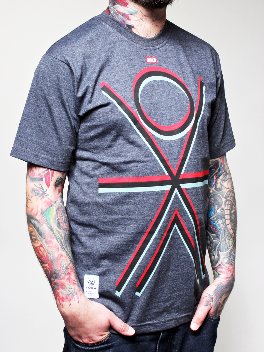 T-Shirt KOKA Human (grafitowy)