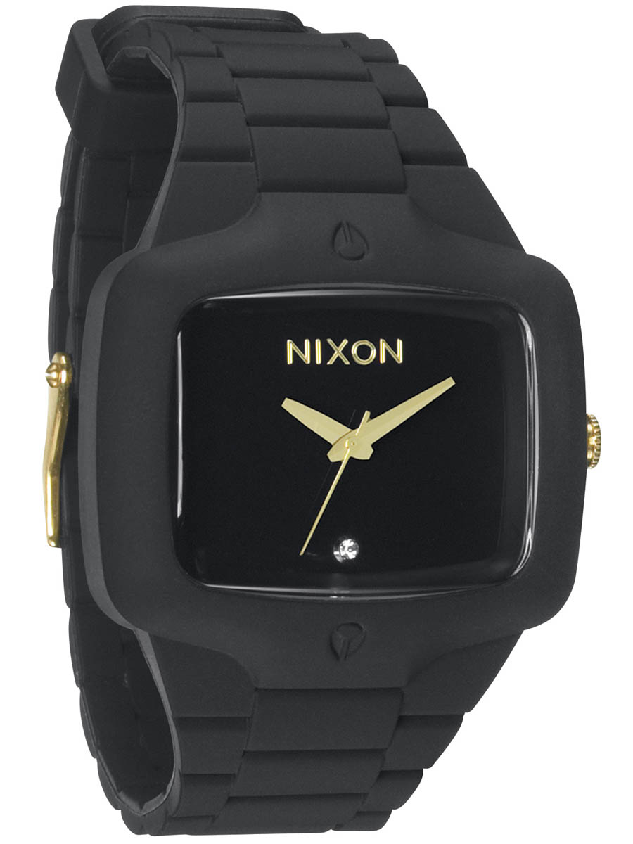 Zegarek Nixon Rubber Player (matte black/gold)