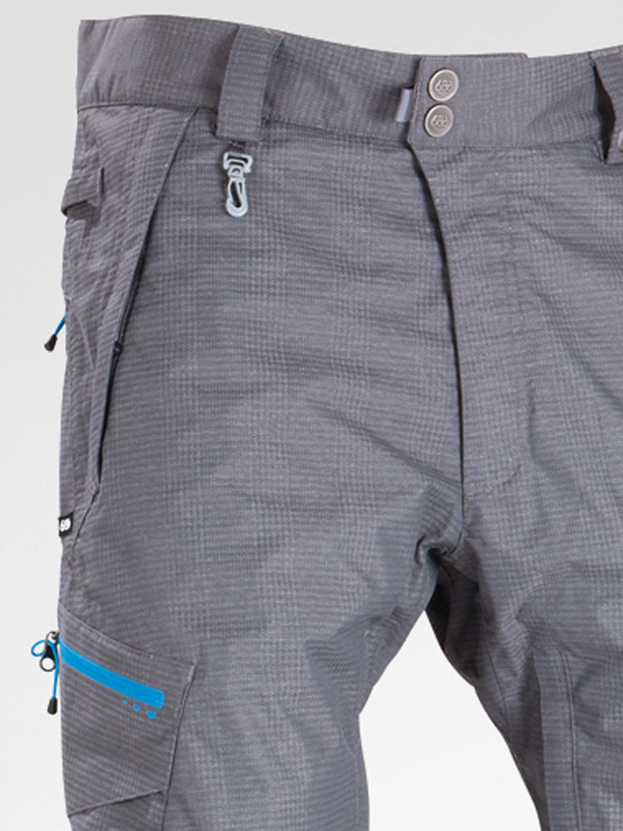 Męskie Spodnie snowboardowe 686 Plexus Plasma - Houndstooth (gunmetal)