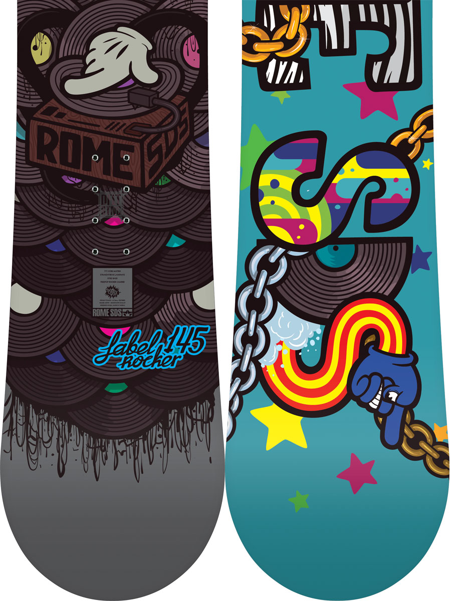 Dziecięca deska snowboardowa Rome Label 145