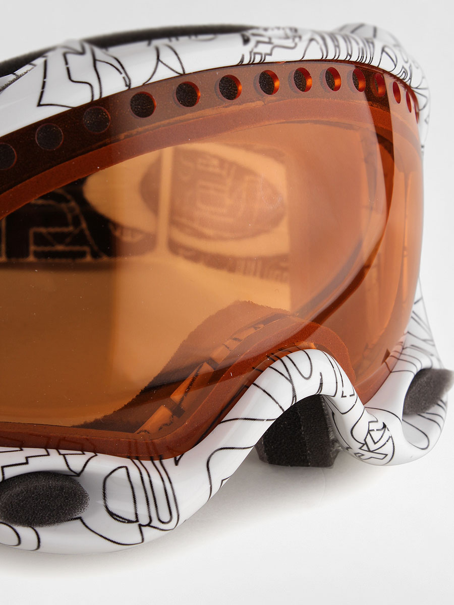 Gogle Oakley A-Frame Wmn (white factory text/persimmon)