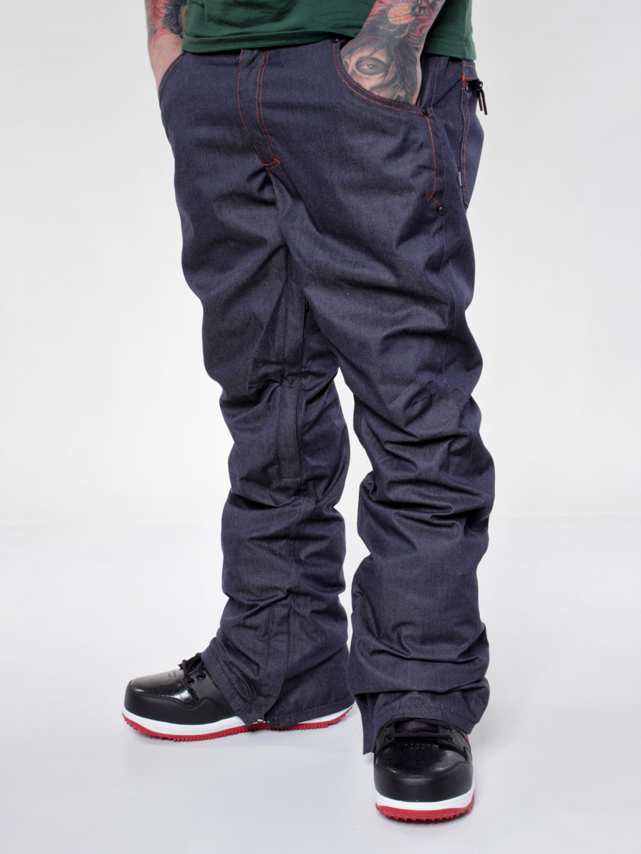 Męskie Spodnie snowboardowe ThirtyTwo Wooderson (indigo rinse)