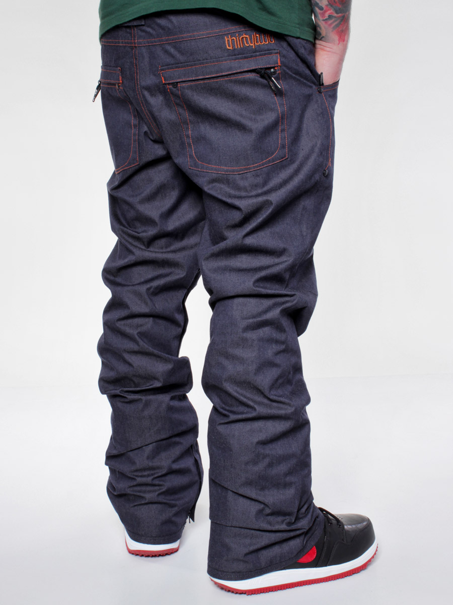 Męskie Spodnie snowboardowe ThirtyTwo Wooderson (indigo rinse)