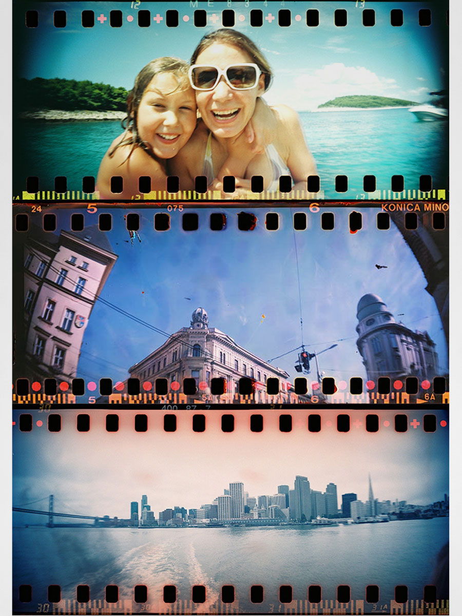 Aparat fotograficzny Lomography Sprocket Rocket (pomarańczowy)