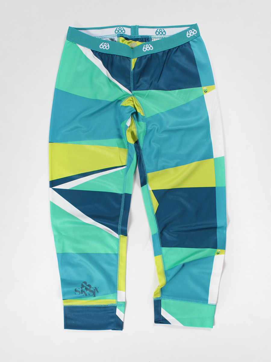 Damski Legginsy 686 Fracture Base Layer Bottom (turq fracture print)