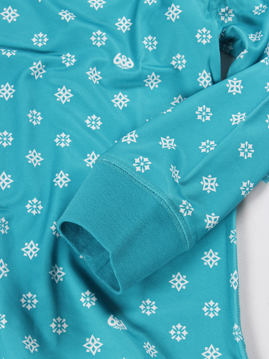 Dziecięcy longsleeve 686 Emblem Base Layer Top Wmn (turquoise medallion print)