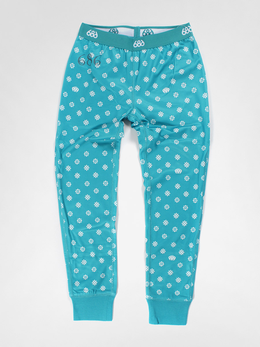 Dziecięce legginsy 686 Emblem Base Layer Bottom Wmn (turquoise medallion print)
