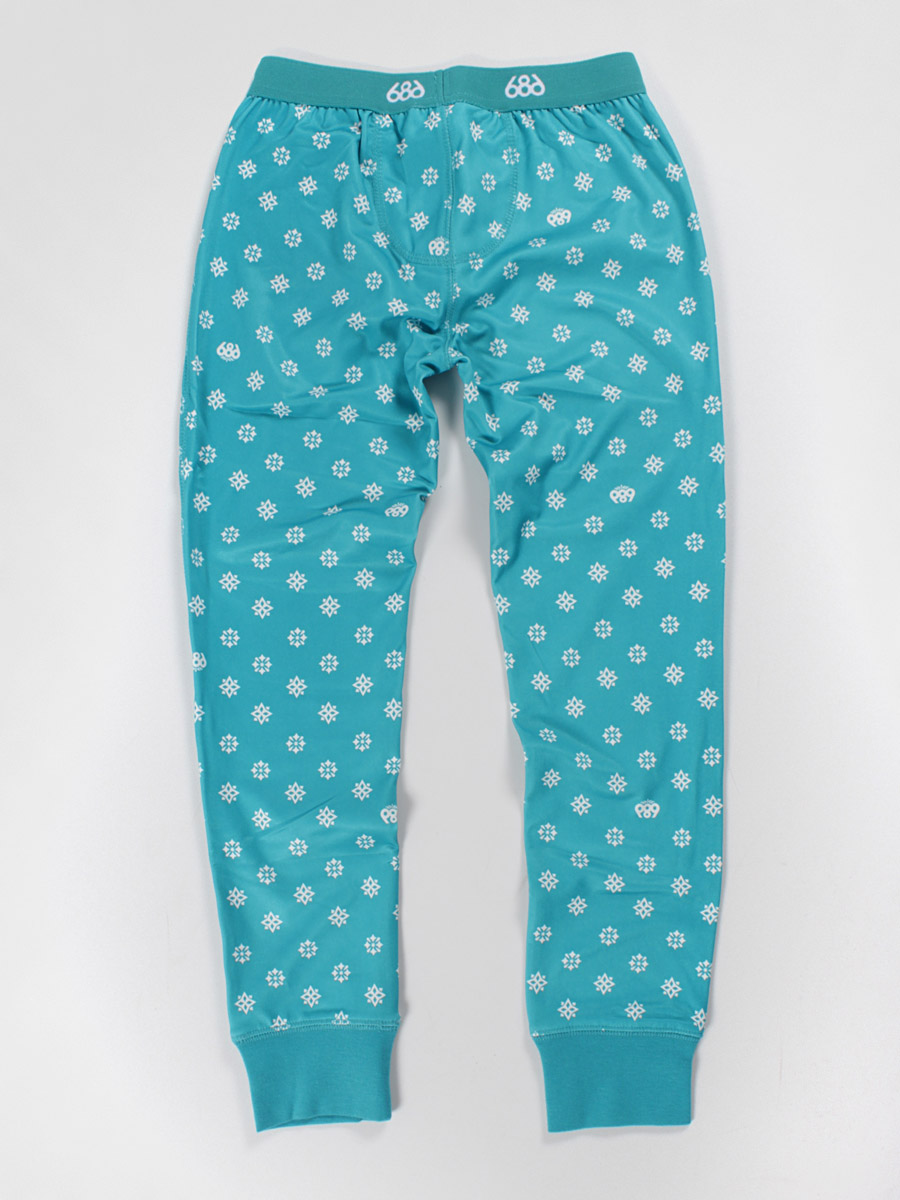 Dziecięce legginsy 686 Emblem Base Layer Bottom Wmn (turquoise medallion print)