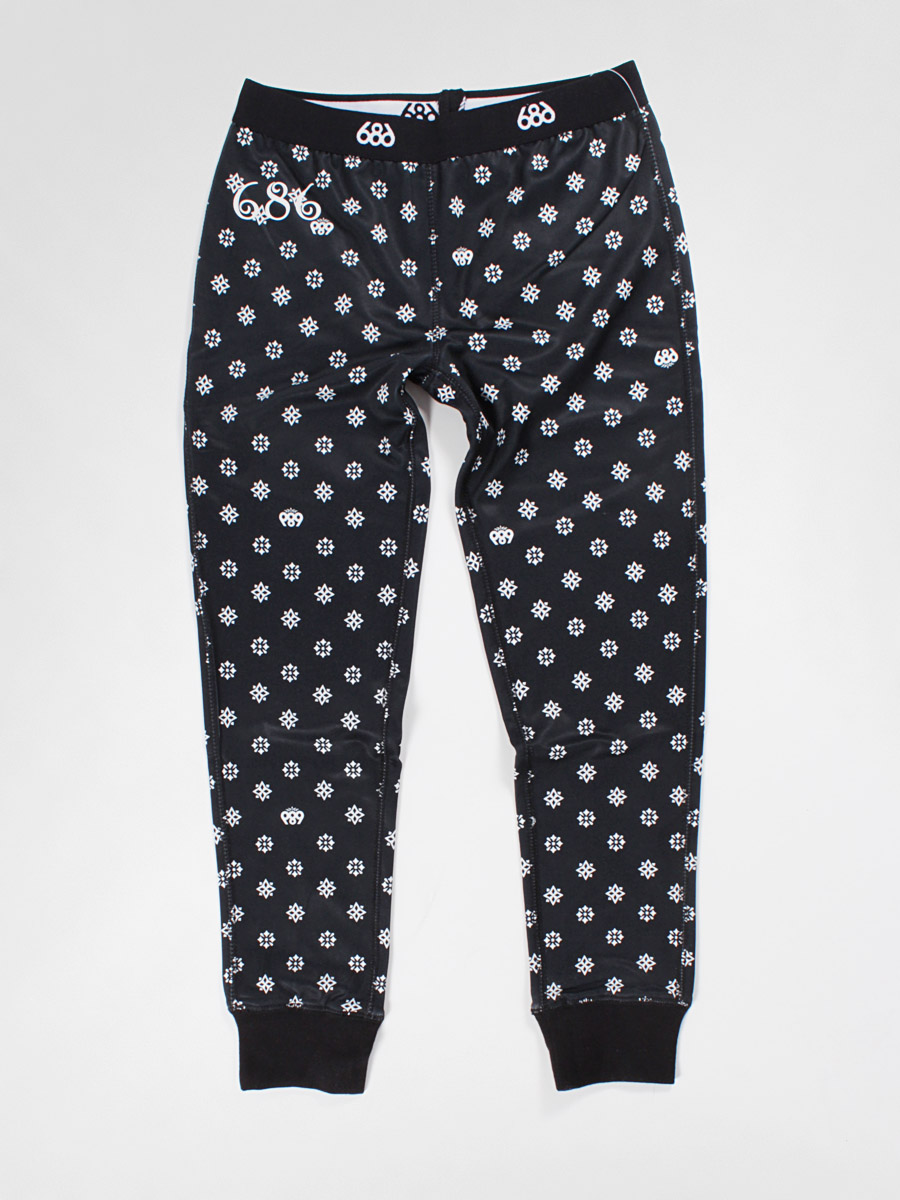 Dziecięce legginsy 686 Emblem Base Layer Bottom Wmn (black medallion print)