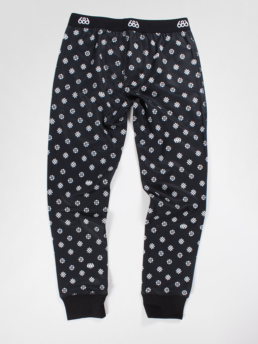 Dziecięce legginsy 686 Emblem Base Layer Bottom Wmn (black medallion print)