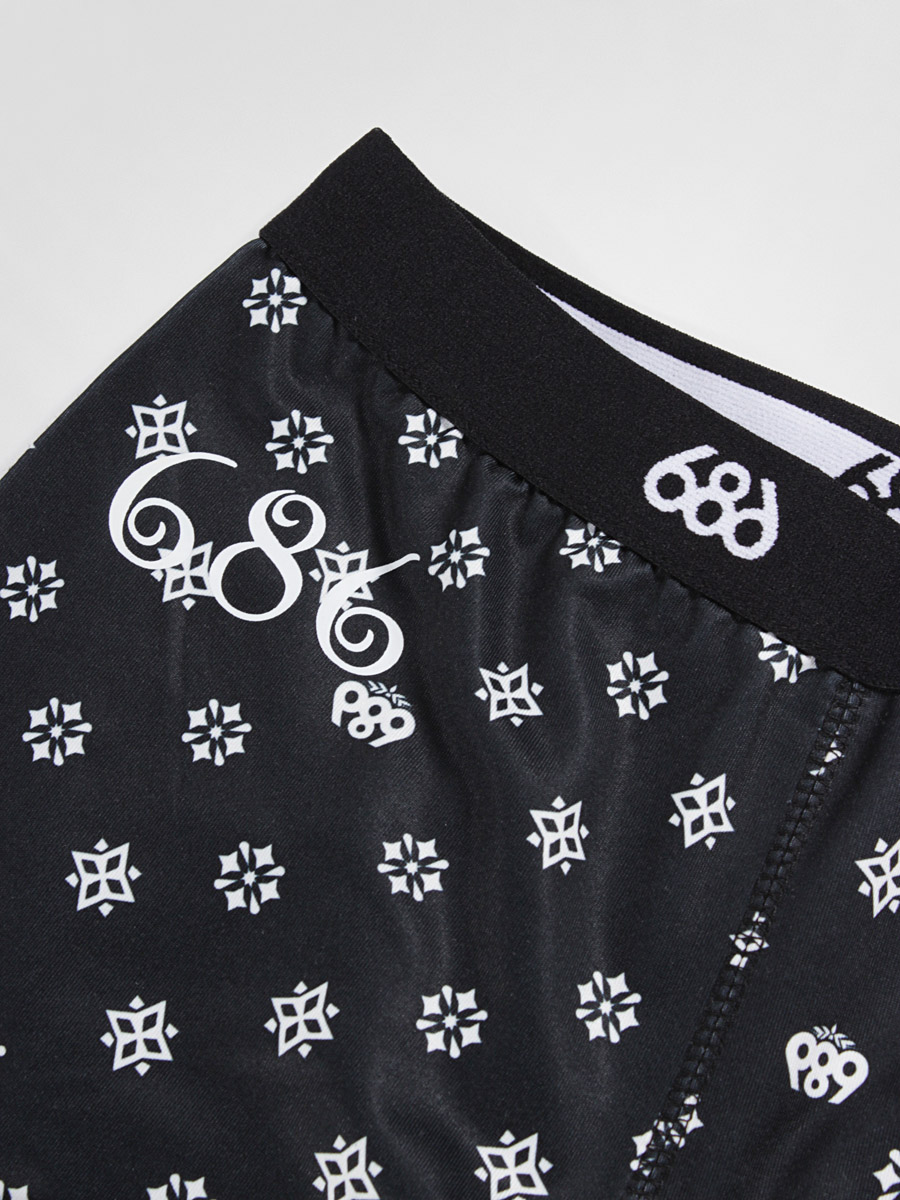 Dziecięce legginsy 686 Emblem Base Layer Bottom Wmn (black medallion print)