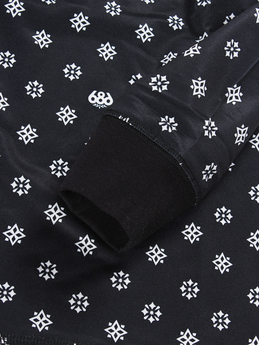 Dziecięcy longsleeve 686 Emblem Base Layer Top Wmn (black medallion print)