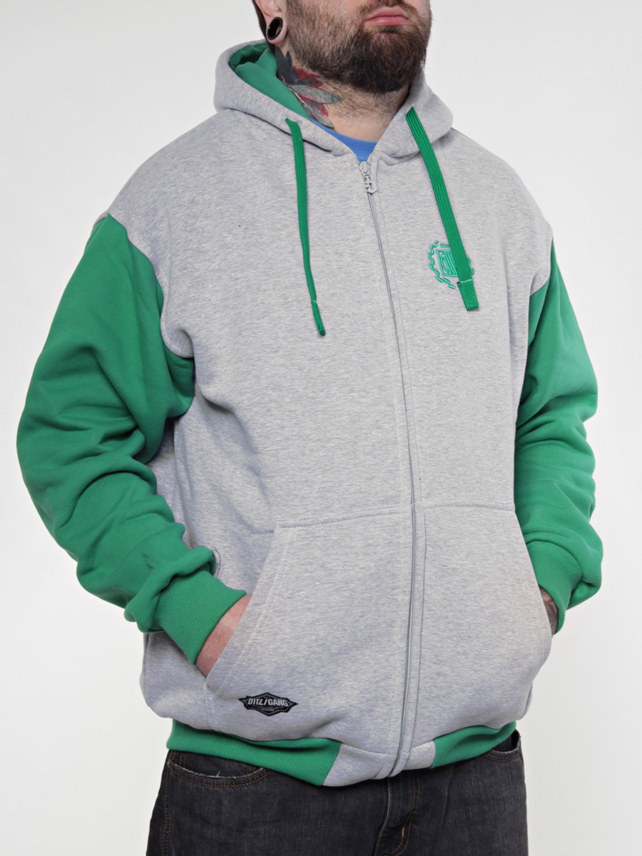 Bluza z kapturem Diil Gang Laur ZH (szar/ziel)