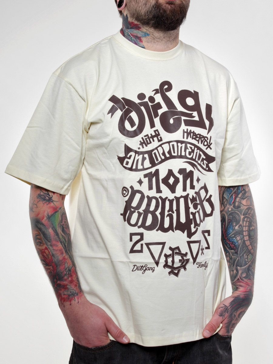 T-Shirt Diil Gang Non Publique (kość słoniowa)
