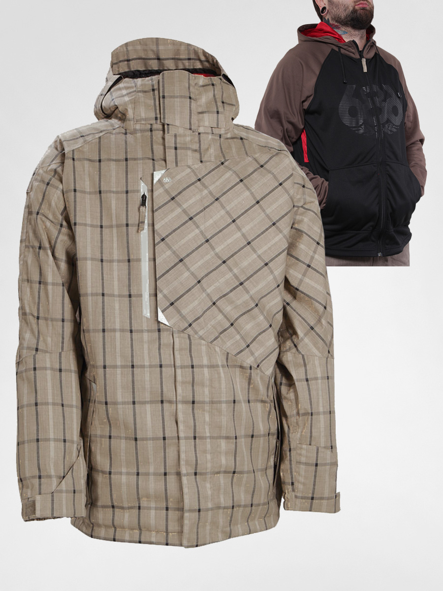 Męska Kurtka snowboardowa 686 Smarty Counter Plaid (taupe)