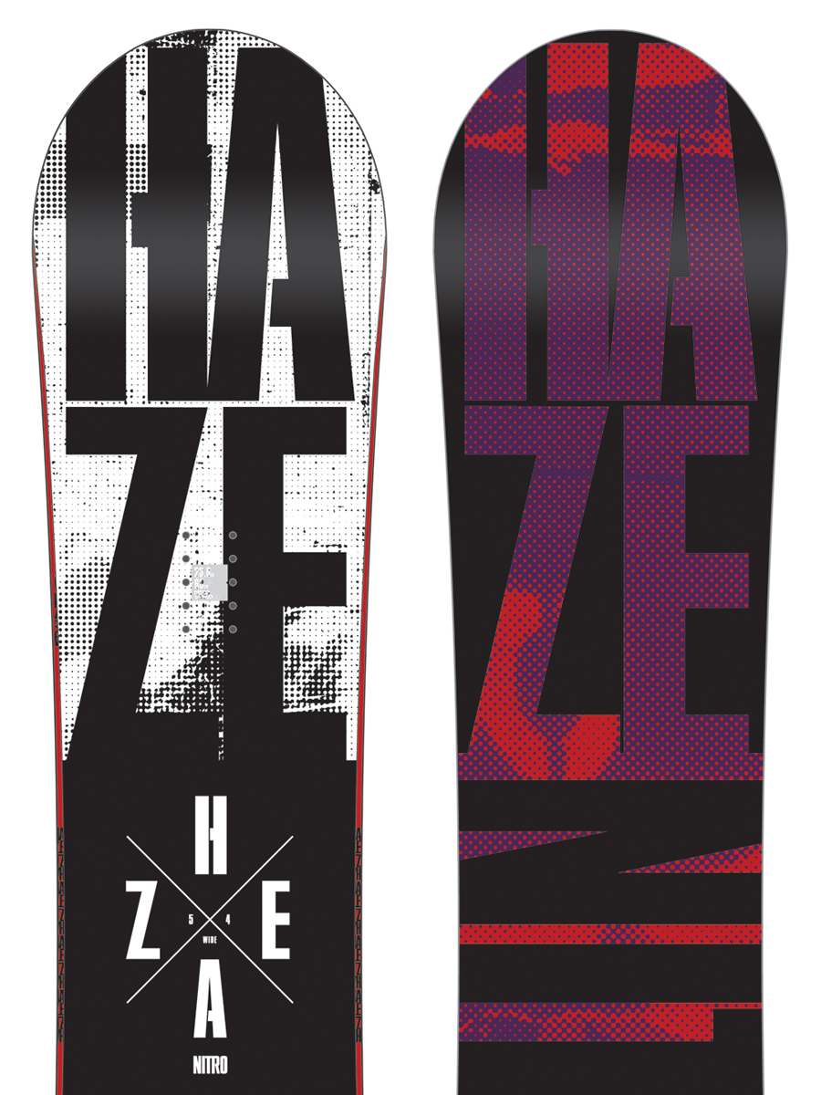 Deska snowboardowa Nitro Haze 154 Wide - czarny