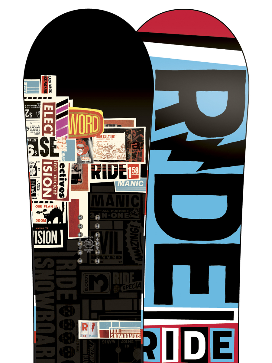 Męska Deska snowboardowa Ride Manic 155 (multicolor)