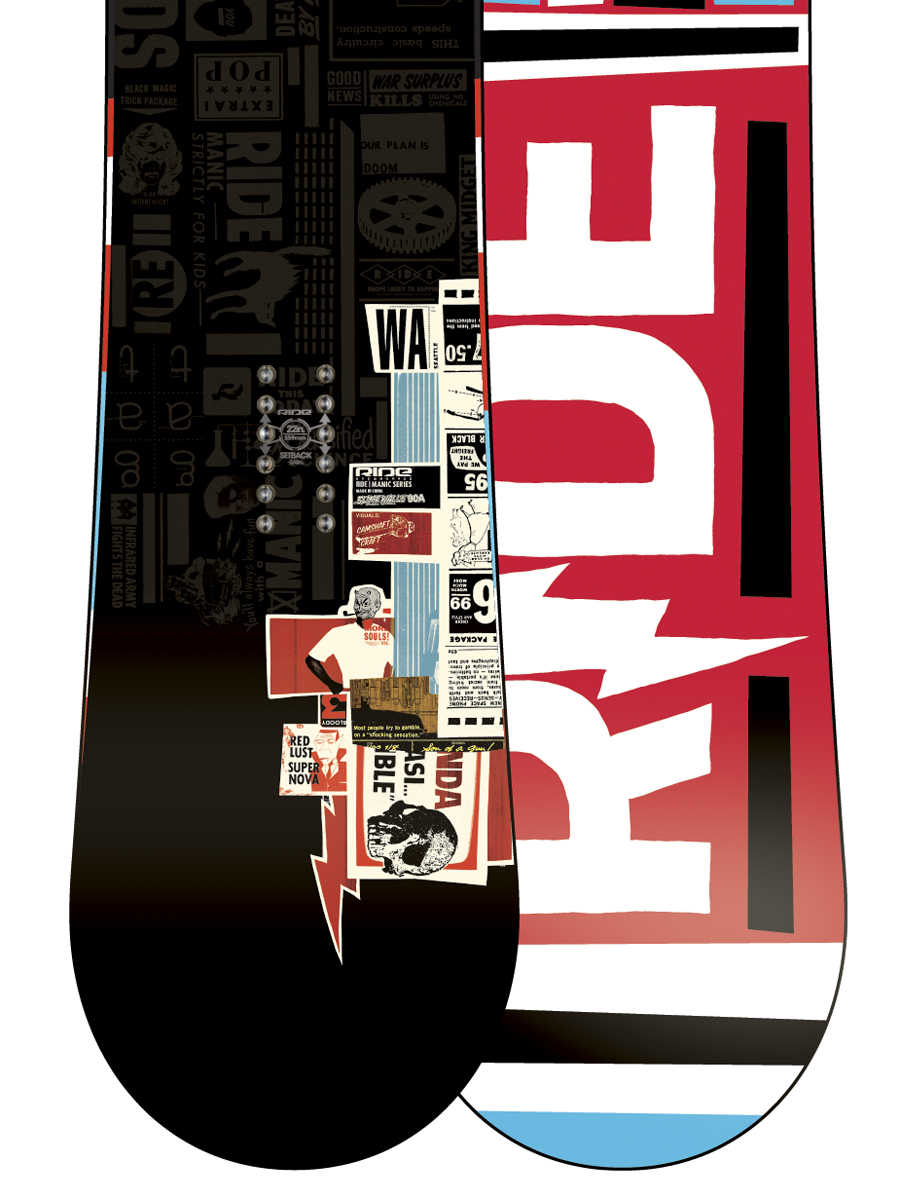 Męska Deska snowboardowa Ride Manic 155 (multicolor)