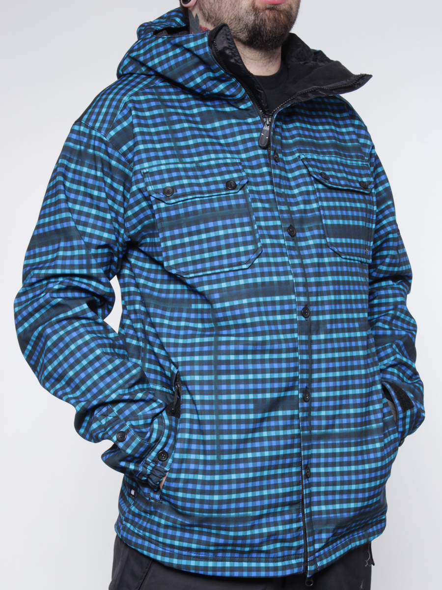 Męska Kurtka snowboardowa 686 Plexus Clash Softshell (royal plaid)