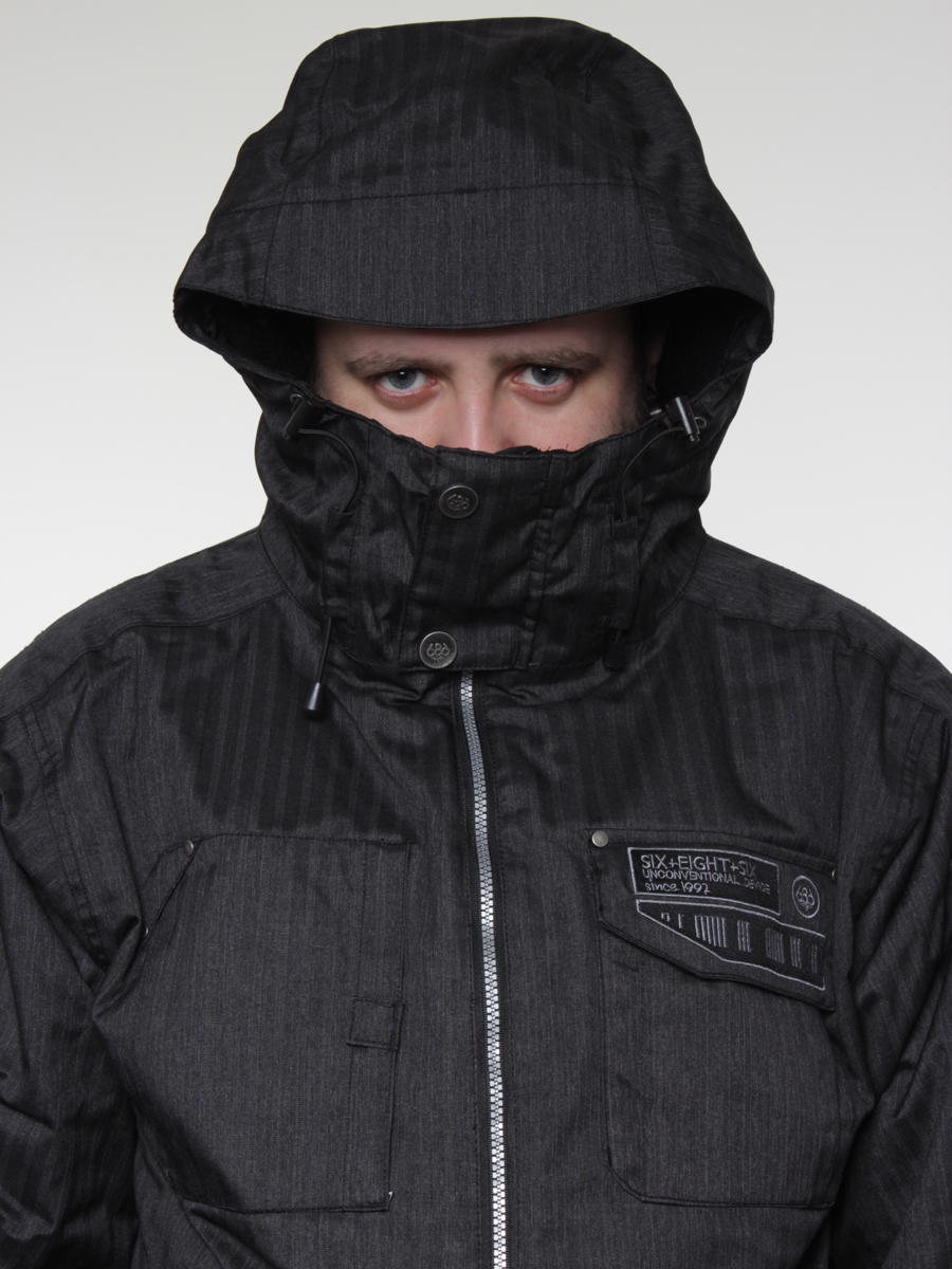Męska Kurtka snowboardowa 686 Mannual Pacific Parka Insulated Jacket (black heather stripe)