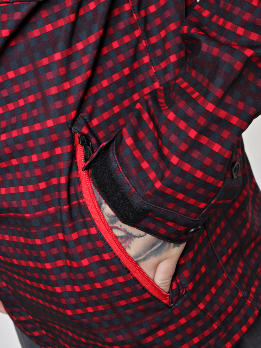 Męska Kurtka snowboardowa 686 Plexus Clash Softshell (red plaid)