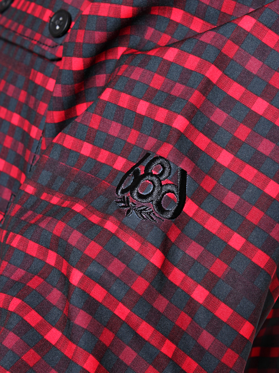 Męska Kurtka snowboardowa 686 Plexus Clash Softshell (red plaid)