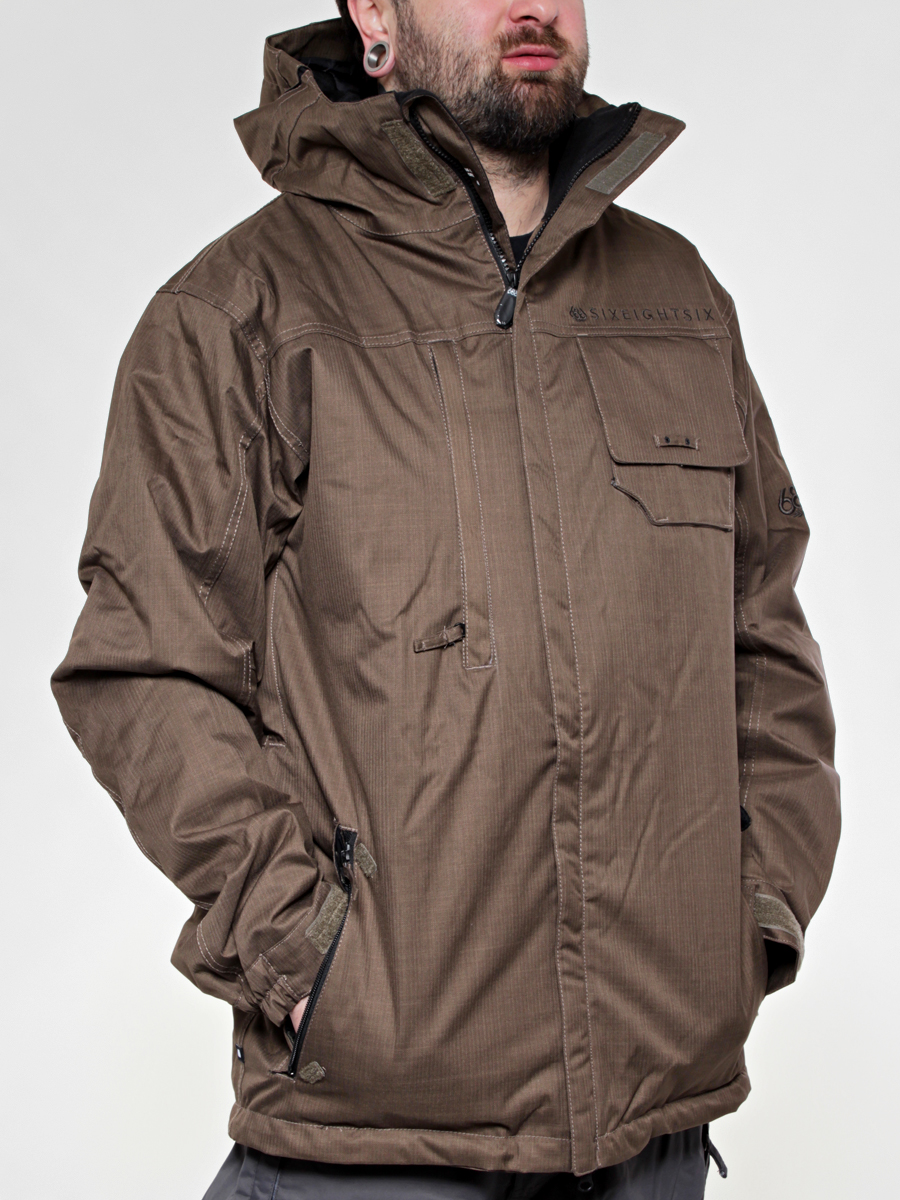 Męska Kurtka snowboardowa 686 Mannual Legacy Insulated (dk. tobacco herringbone denim)