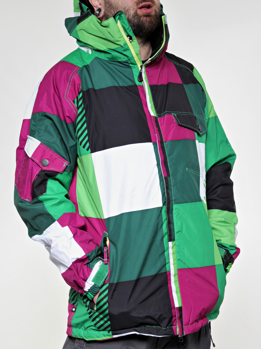 Męska Kurtka snowboardowa 686 Mannual Cube Insulated (kelly green max print)